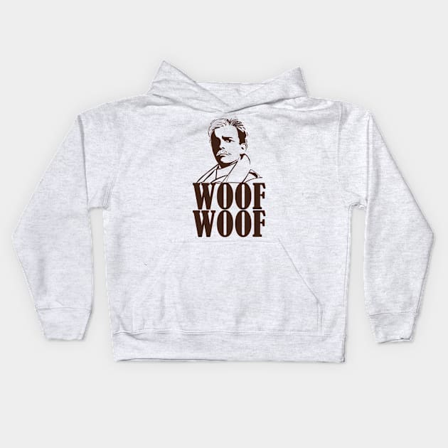 Lord Flashheart - Woof Woof Quote Kids Hoodie by Meta Cortex